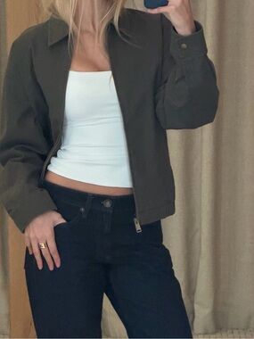 Aritzia Women's Zip Front Jacket in Olive